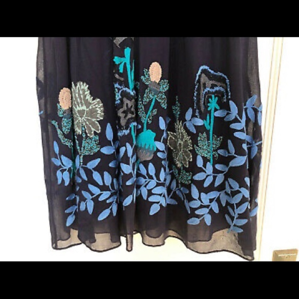 Anthro Not So Serious Woodvine Embroidered Dress - Picture 3 of 3